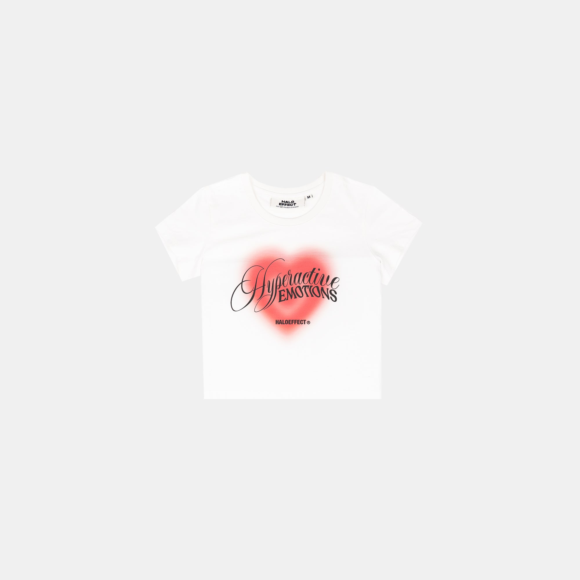 HYPERACTIVE EMOTIONS CROPPED T-SHIRT (WHITE)