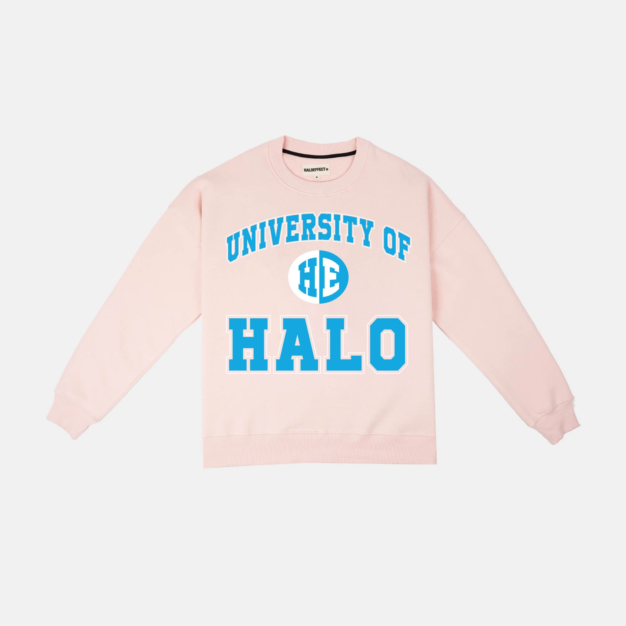 UNIVERSITY OF HALO HE SWEATSHIRT  (MARSHMALLOW PINK)